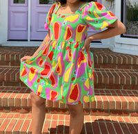 Bestto Dreams Mini Dress in lime green - women's dress - alternate view