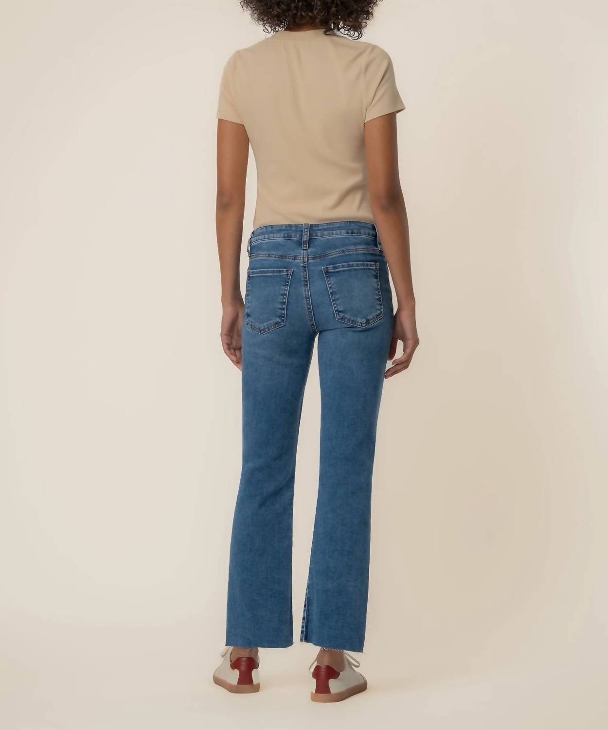 KUT FROM THE KLOTH Kelsey High Rise Ankle Flare Jeans in excitement wash - women's jeans - alternate view