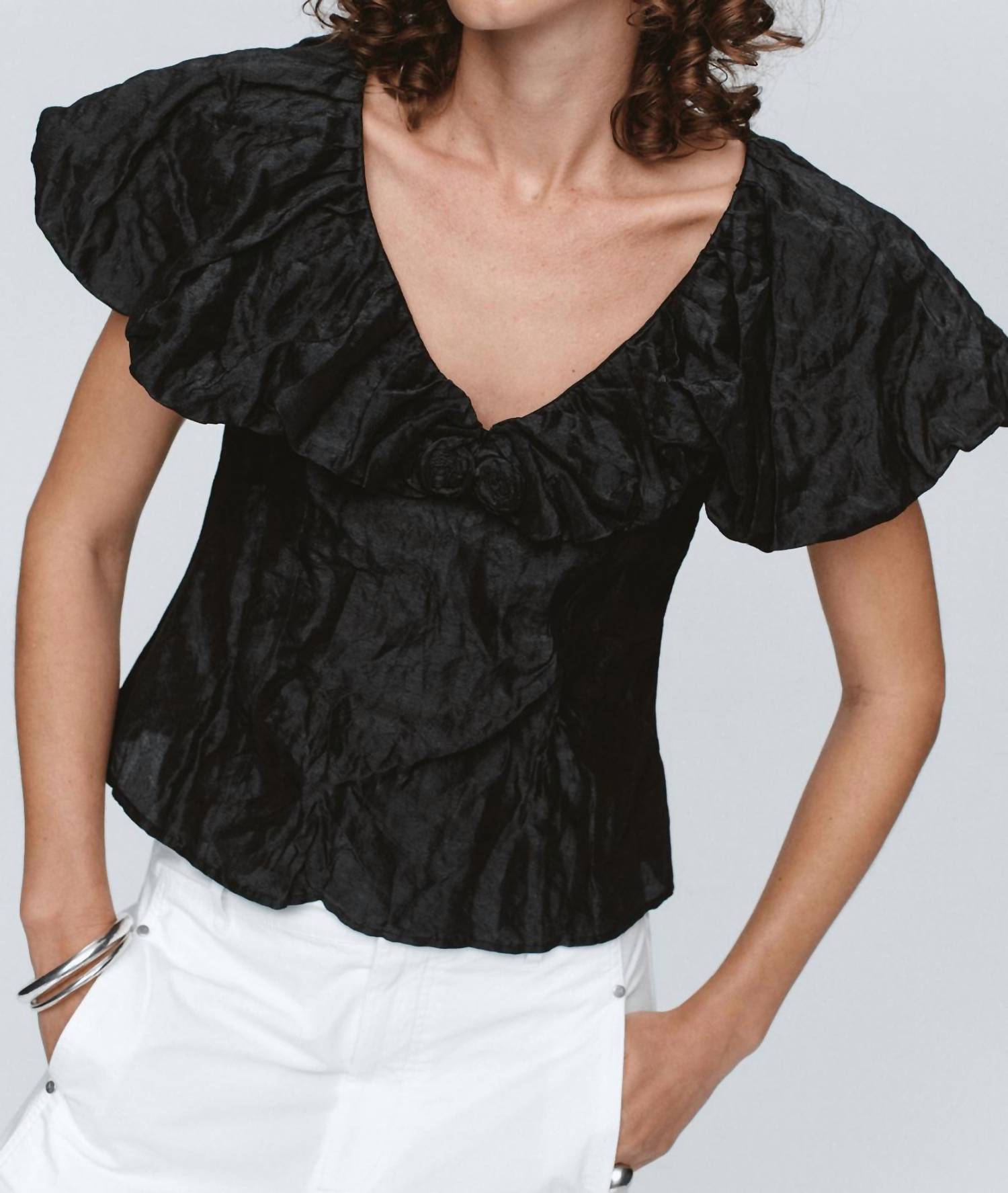 Marle - Andre Textured Ruffle Top