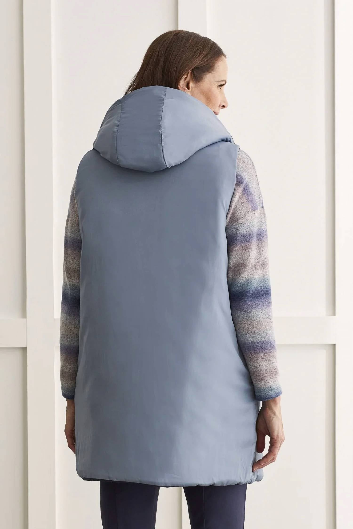Tribal - Reversible Hooded Puffer Vest