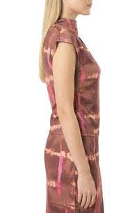 Area Stars Avery Top in rose print - women's long sleeve top - alternate view