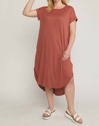 Entro - Ribbed Pocket Midi Dress