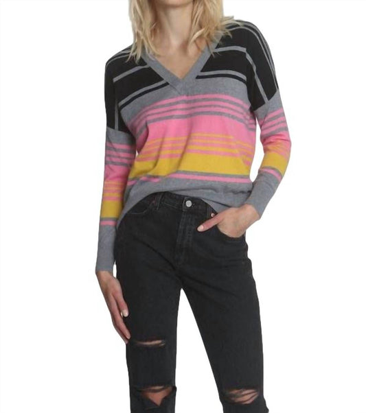 Sunrise Stripe Vee Top