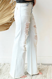 Vibrant - Give Me 5 Button Up Wide Leg Jeans