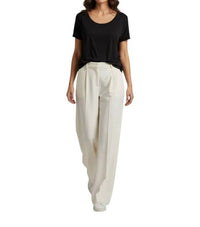 Repeat Cashmere - Round Neck Silk Blouse