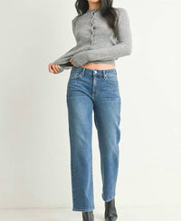 Just Black Denim - Stretchy Straight Jeans