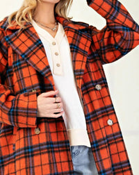 Easel - Plaid Long Coat