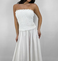 Rare London - Drop Waist Textured Tube Dress