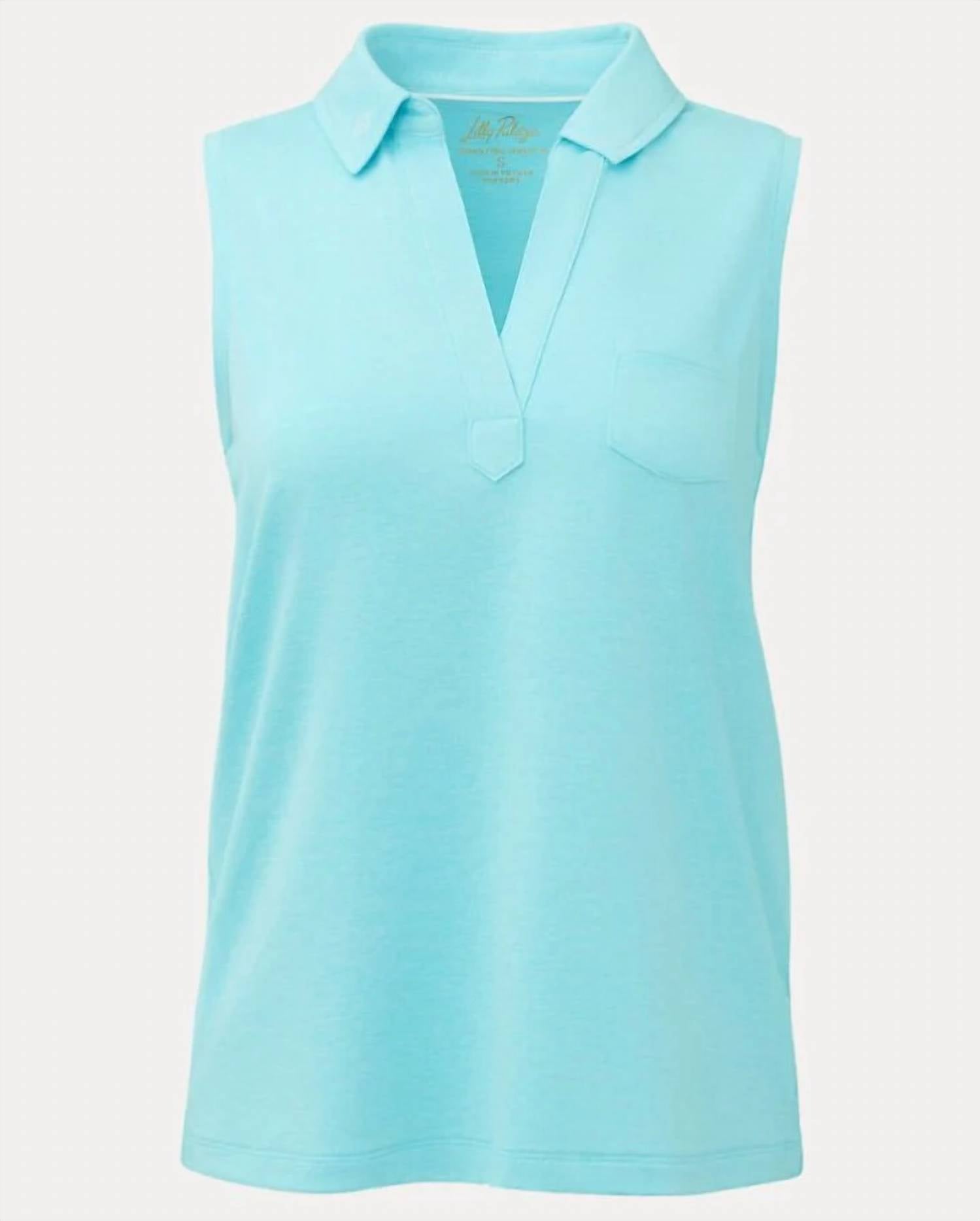Lilly Pulitzer - DUNE UPF 50+ SLEEVELESS POLO