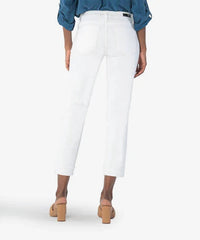 Kut From The Kloth - Amy Crop Straight Leg Roll Up Fray Hem Jeans