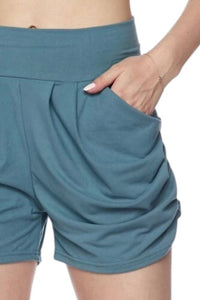 Judson & Co. - High Waist Wide Waistband Shorts
