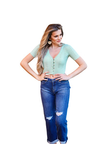 Be Cool - Kammy V-neck Crop Top