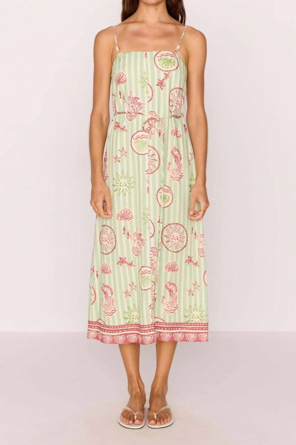 Minkpink - Soleil Tie Waist Midi Dress