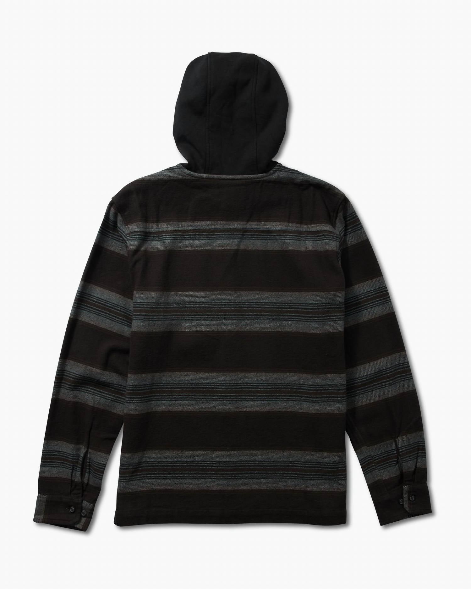 Salty Crew Men's Outback Hooded Flannel Top in coal - men's shirt - detail view