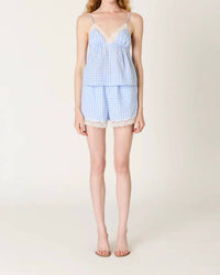 Nia - Kendra Gingham Babydoll Top