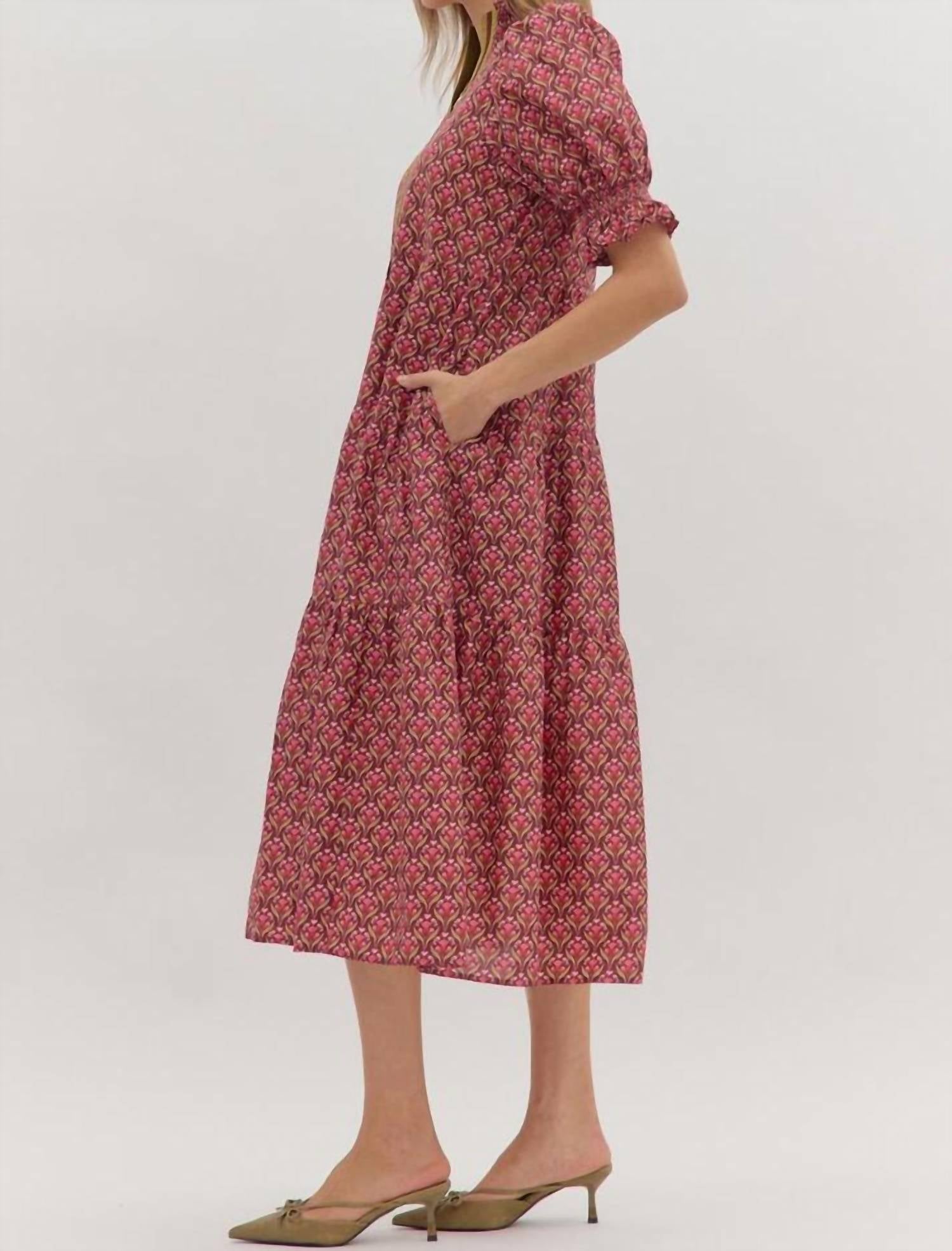 Entro - Botanical Midi Dress