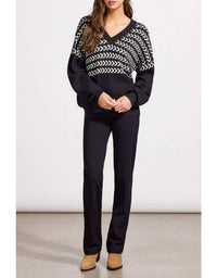 Tribal - Jacquard V Neck Sweater