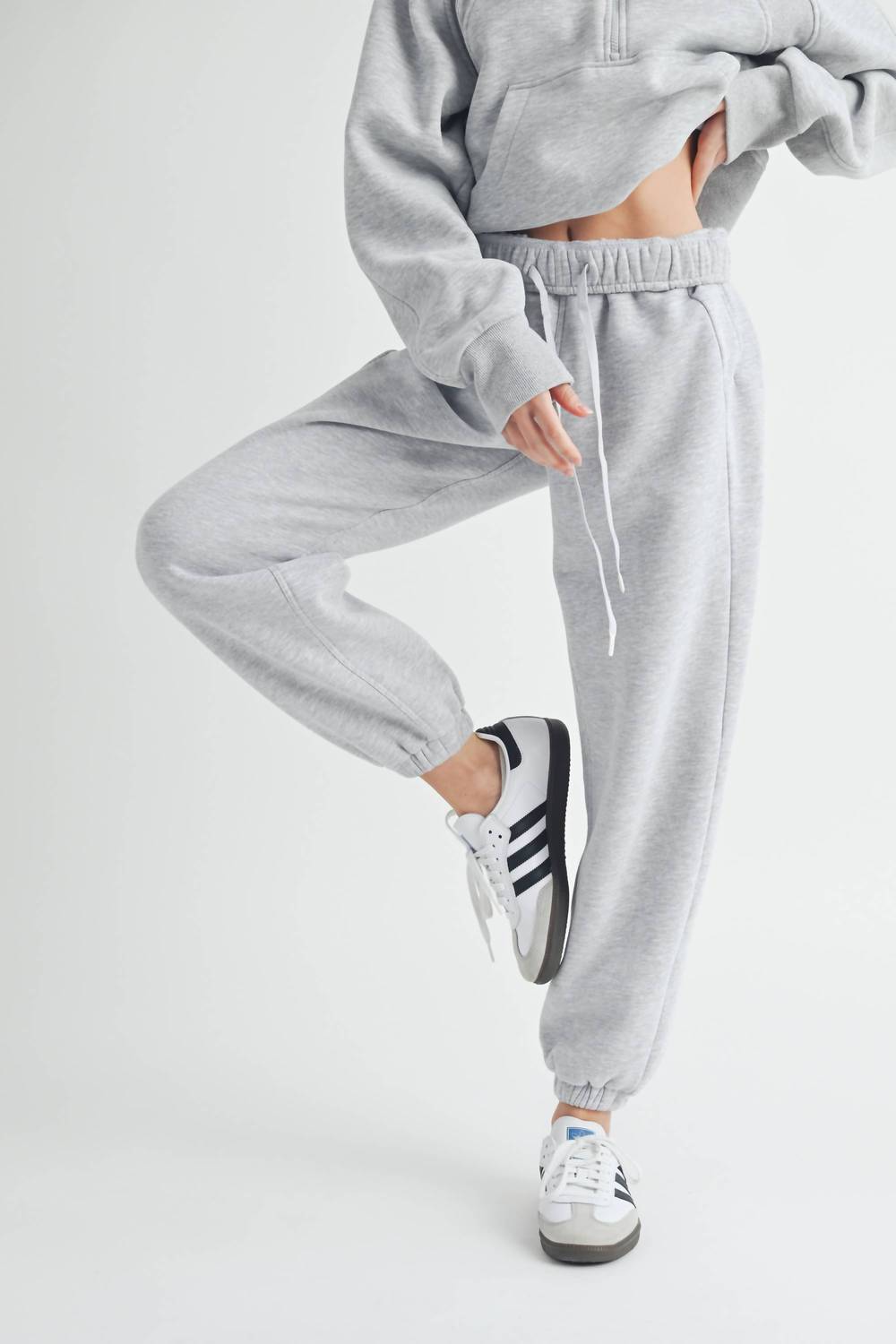 AEMI + CO Rani Joggers in heather gray - women's pants - view 6