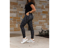 Julia Rose Army Full-length Leggings in camo - women's pants - detail view