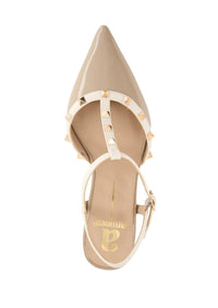 Andrea Women's Studded Slingback Pump in beige - women's heels - alternate view
