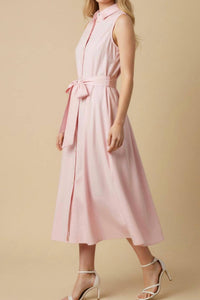 Pinch - Sleeveless Button Flared Dress