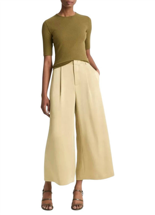 Vince - Mid-Rise Satin Culotte Pants