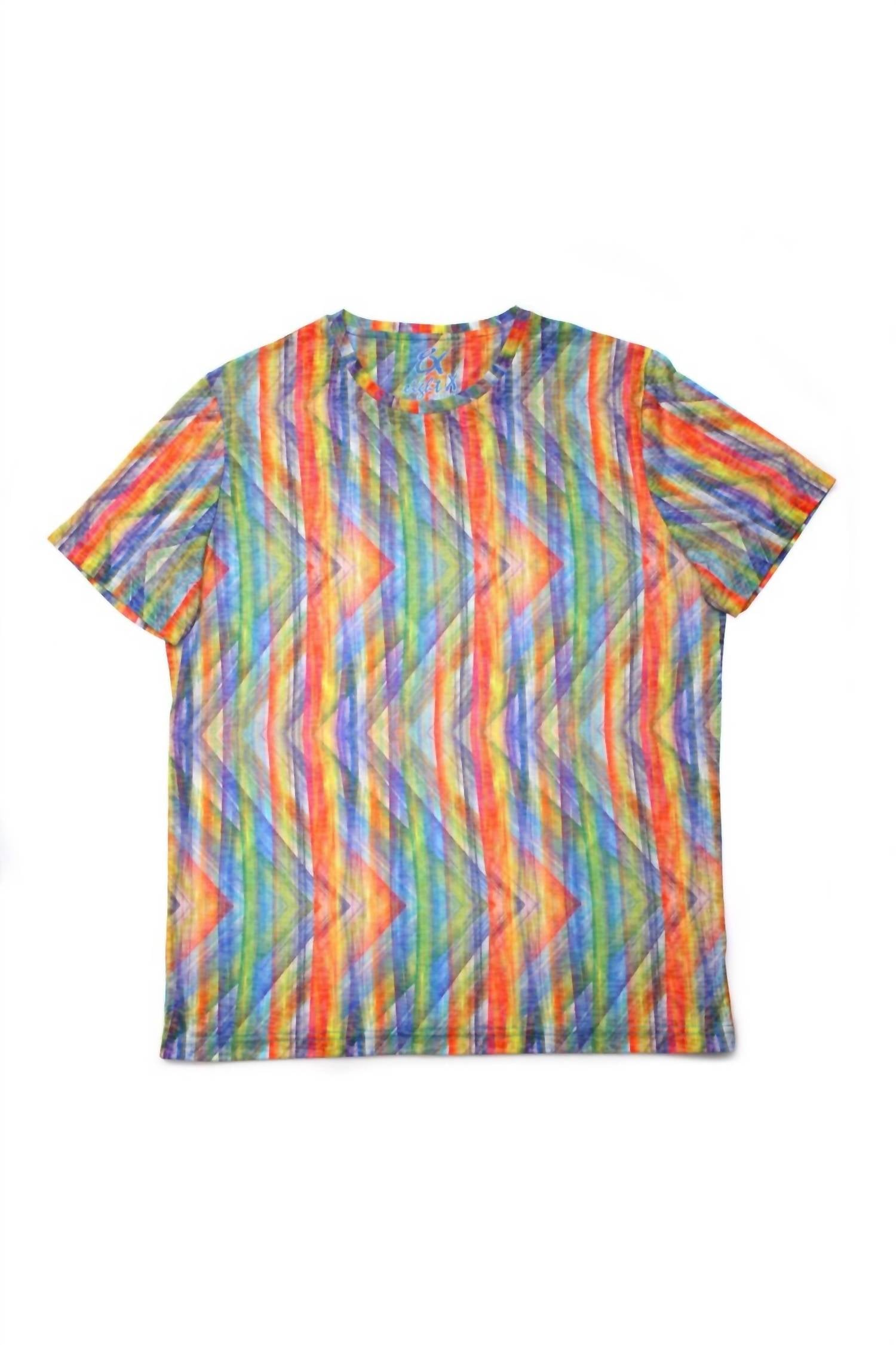 Eight X - Zigzag Stripe Print T-shirt