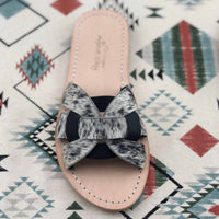 Agave Sky Women's Olivia Slides in salt pepper - women's shoe - alternate view