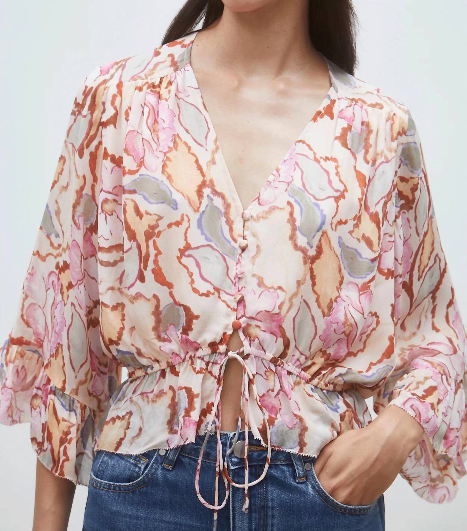 Suncoo - Lana V-neck Blouse