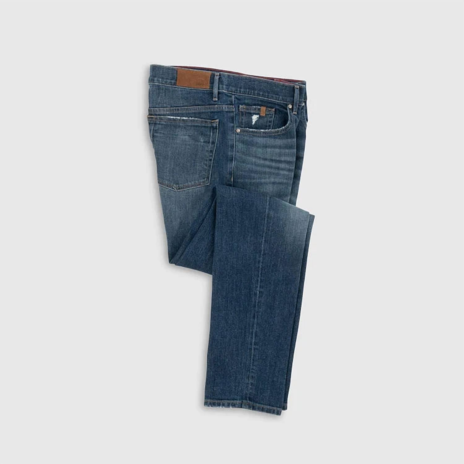 JOHNNIE-O Dos Stretch Cotton Denim Jean - 32" in noon - men's jeans - alternate view
