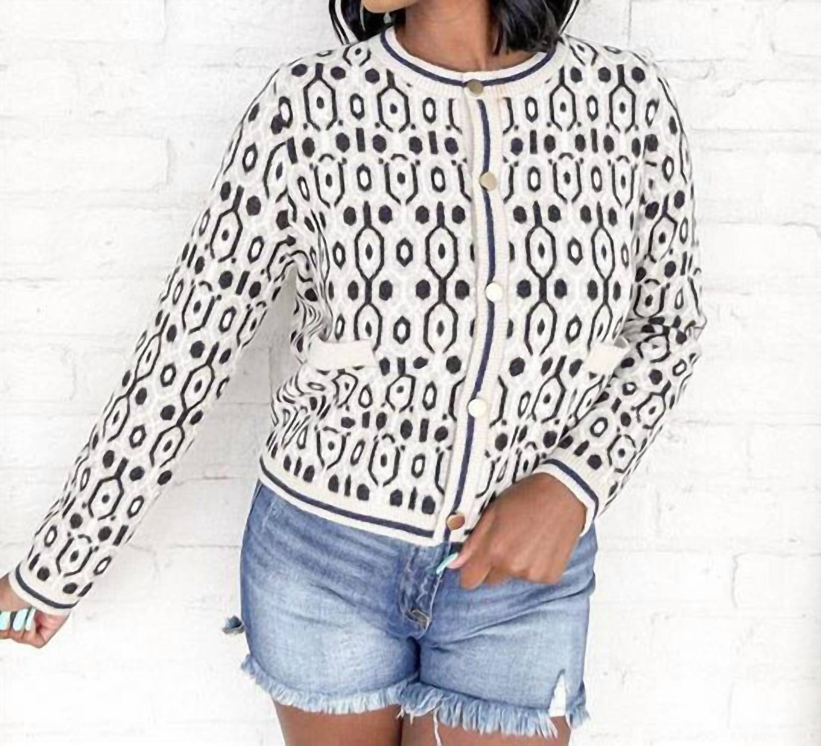 Thml - Abstract Knit Cardigan