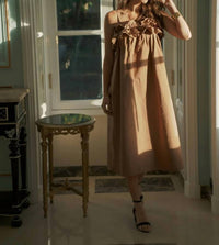 See U Soon - Strappy Maxi Dress With Ruffle Bodice