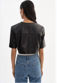 Lamarque - Aviana Short Sleeve Leather Jacket