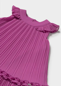 Mayoral - Girls' Chiffon Sleeveless Pleat Dress