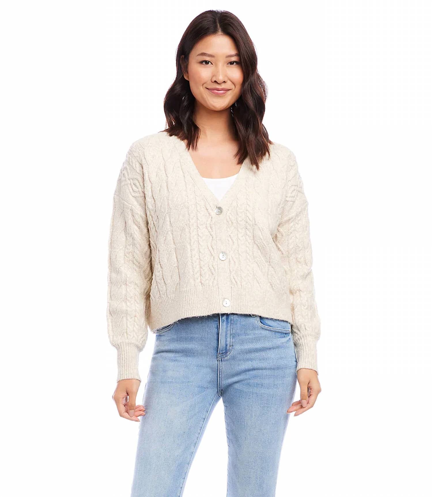 Karen Kane - Shaya Cable Knit Cardigan