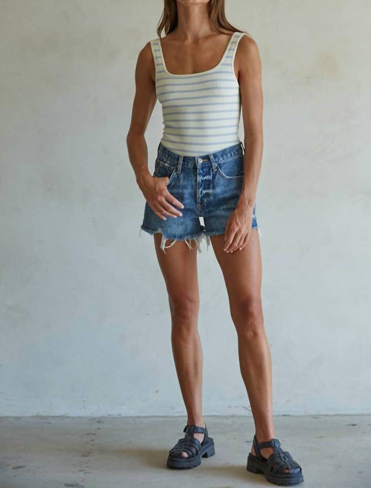 By Together - Distressed Detail Shorts