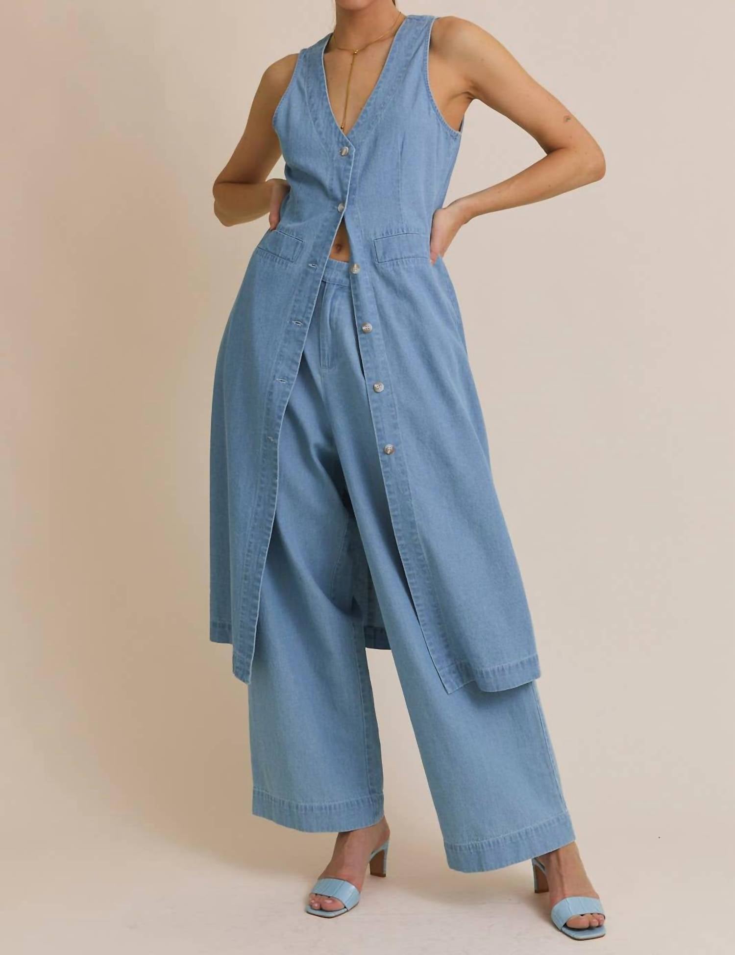 Gilli - Long Denim Vest Dress