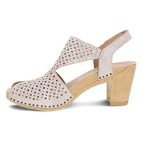 dansko Women's Teagan Slingback Sandal in white - women's heels - detail view