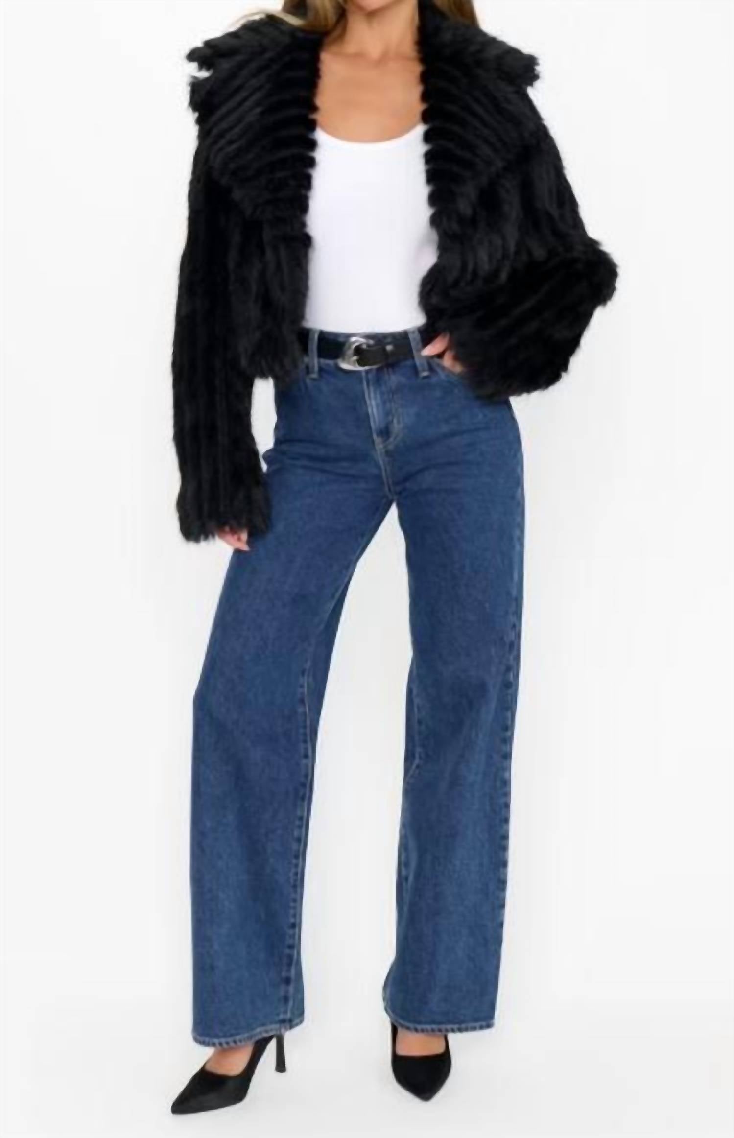 Show Me Your Mumu - Salt Lake City Cropped Faux Fur Jacket