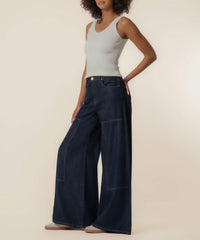 KUT FROM THE KLOTH Blake High Rise Slouchy Wide Straight Jeans in marketable wash - women's jeans - alternate view