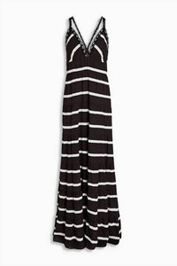 Alice + Olivia - Karolina Tiered Stipe Maxi Dress