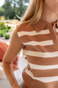 Ee:Some - Earthy Stripes Sleeveless Top