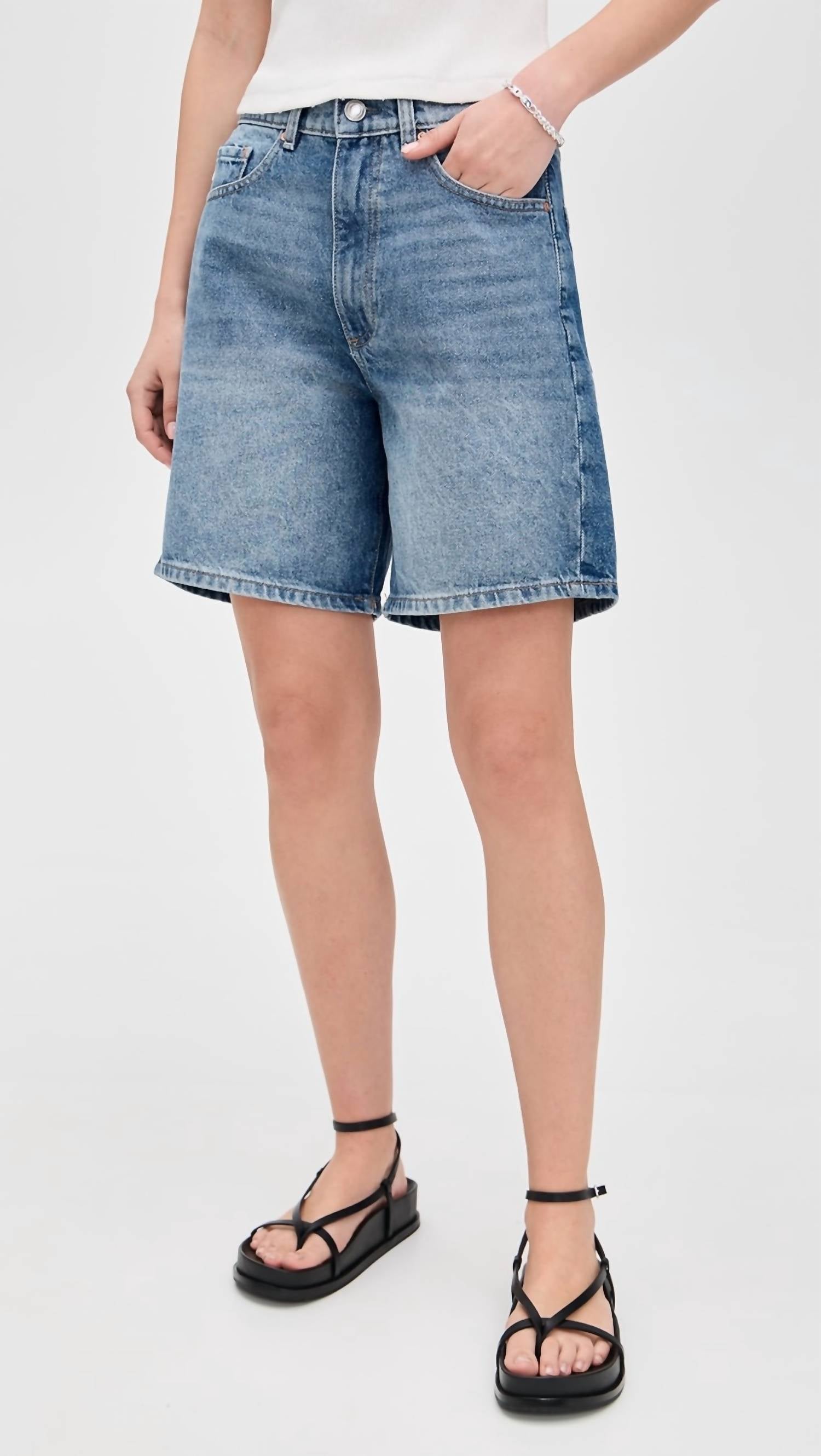 DL1961 - Women's Taylor Ultra High Rise Denim Shorts in north lake - women's shorts