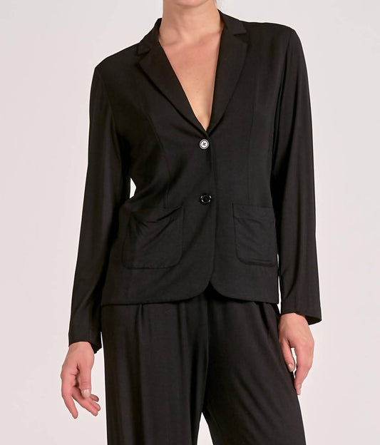 Elan - Comfy Button Blazer