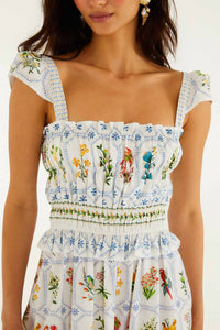 Farm Rio - Tropical Porcelain Maxi Dress