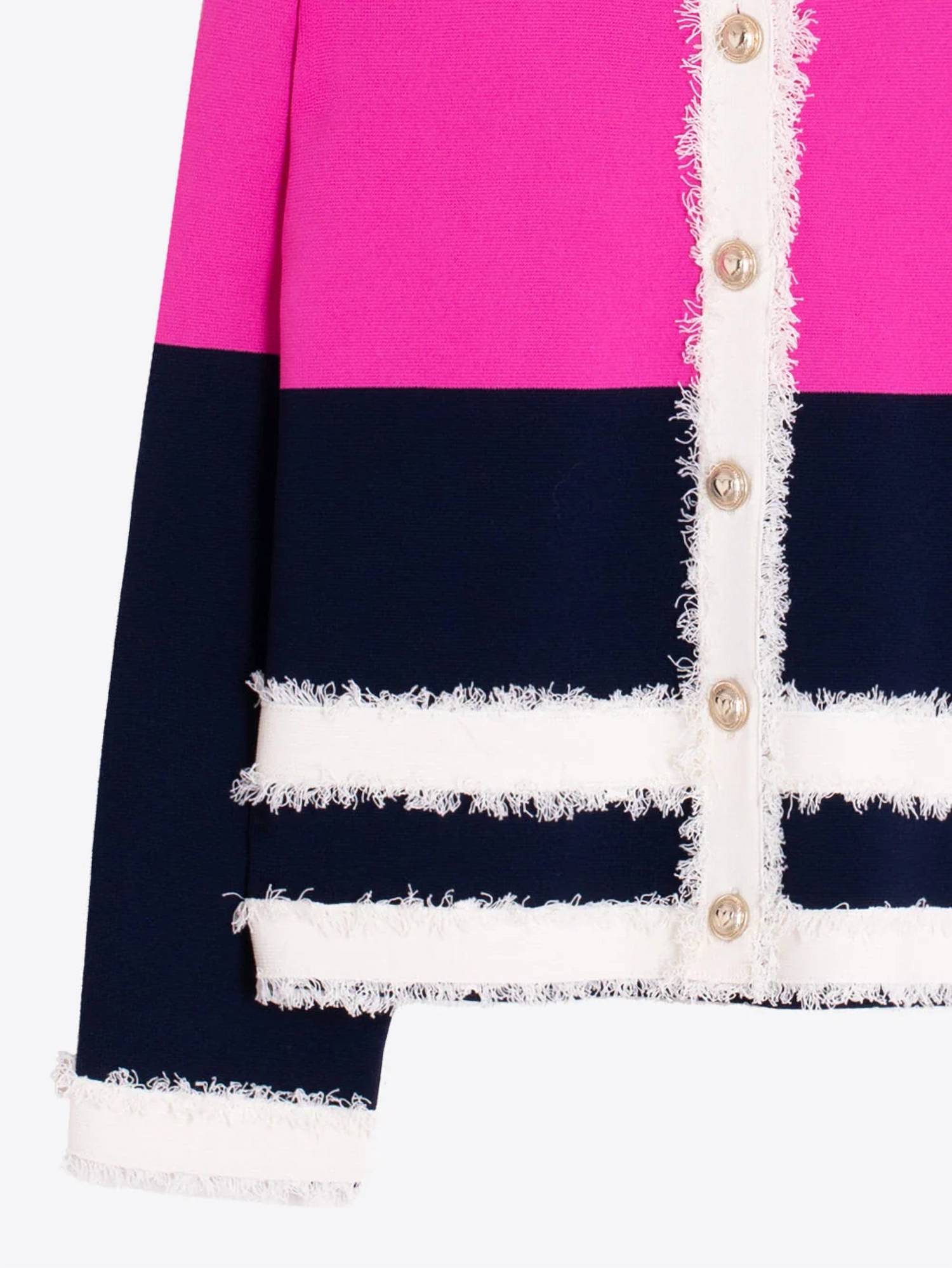 Vilagallo - Women's Colorblock Sweater Jacket