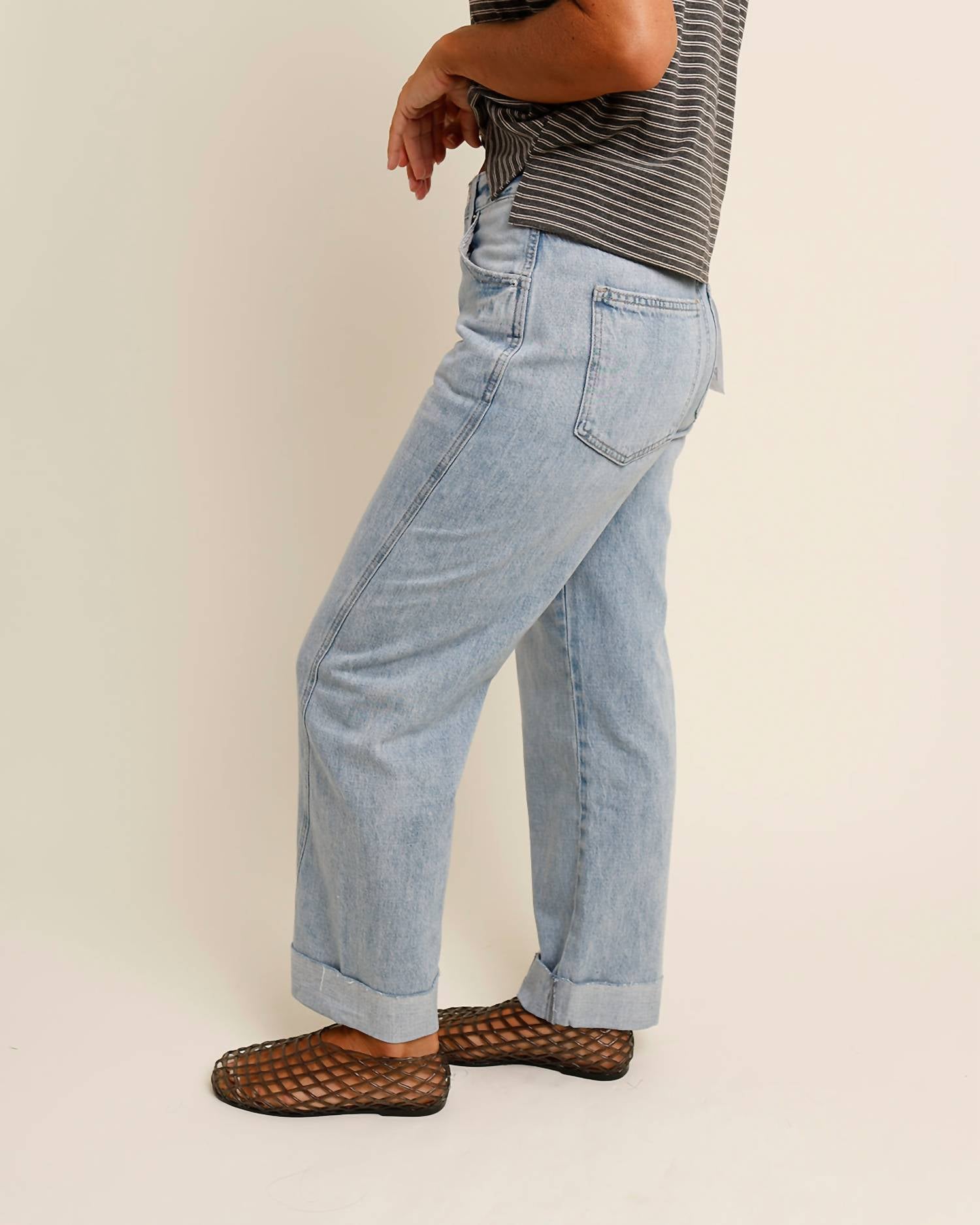 Pistola - Kacey Mid Rise Cuffed Boyfriend Denim