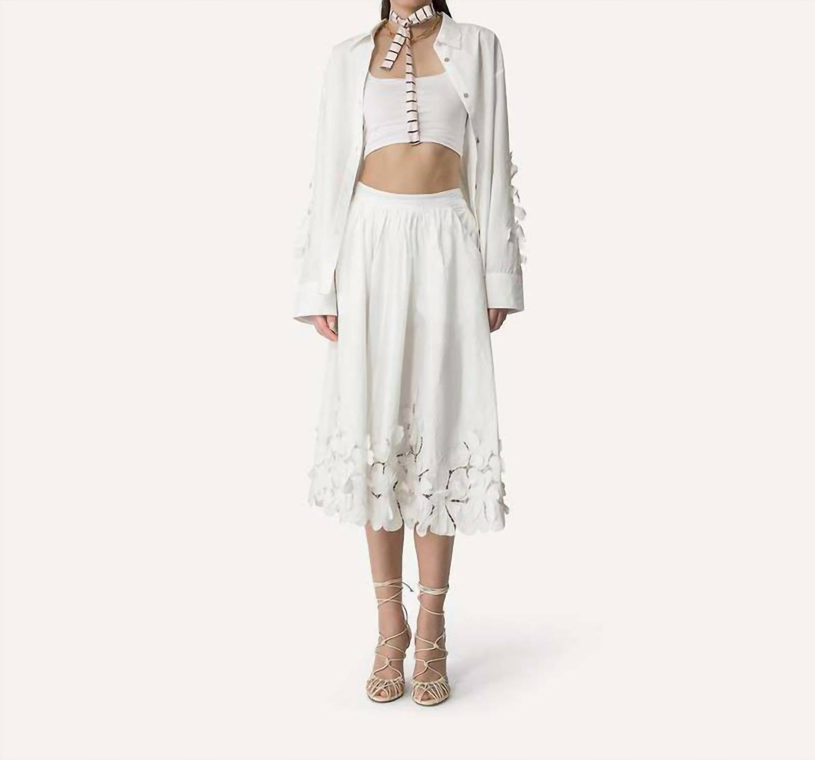 Forte Forte - "en Fleur" Embroidery Cotton Popline Shirt