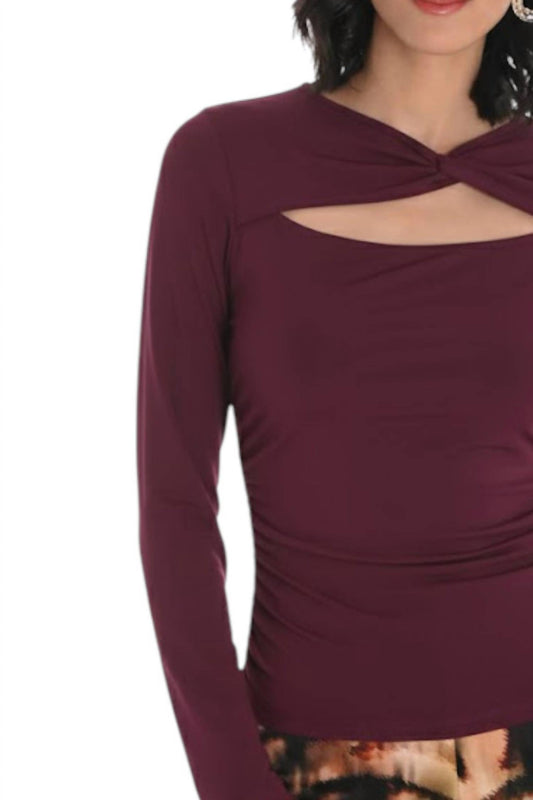 Frank Lyman - Long Sleeve Chic Ruched Pullover