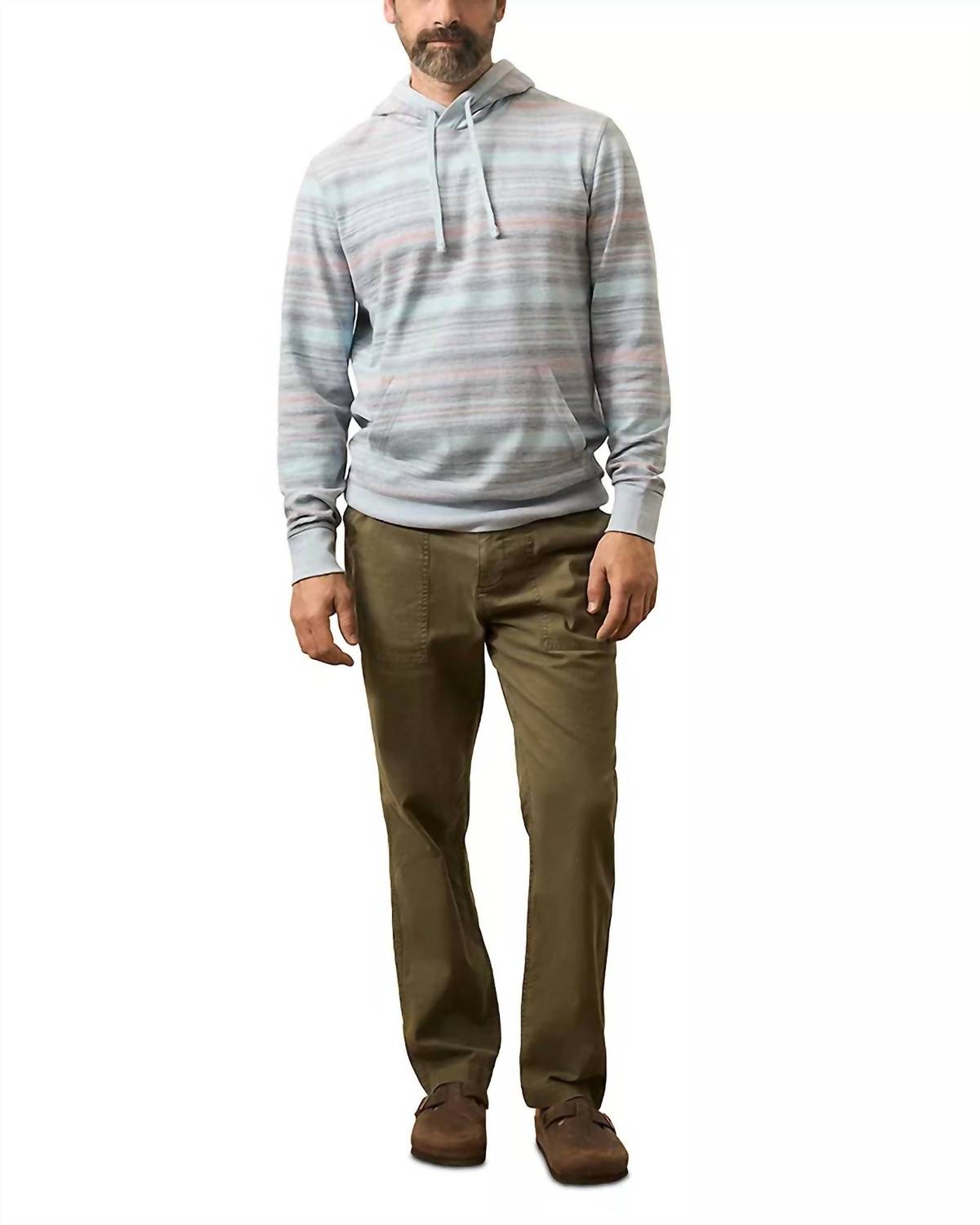 Faherty Byron Bay Hoodie in summit springs - men's shirt